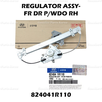 Genuine Window Regulator Front RH 824041R110 for Hyundai Accent 2012-2017