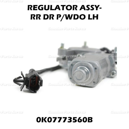 Genuine Window Regulator Rear LH 0K07773560B for Kia Sportage 2001-2002