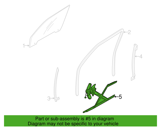 Genuine Window Regulator Assy RH 0K55258560G for Kia Sedona 2002-2005