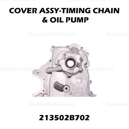 Genuine Timing Chain Oil Pump Cover 213502B702 for Hyundai Kia 1.6L