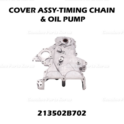 Genuine Timing Chain Oil Pump Cover 213502B702 for Hyundai Kia 1.6L