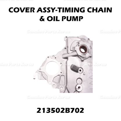 Genuine Timing Chain Oil Pump Cover 213502B702 for Hyundai Kia 1.6L