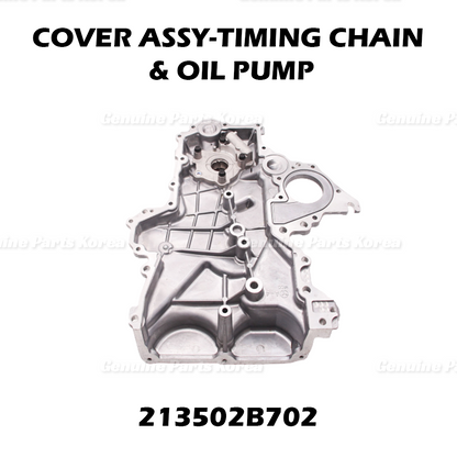 Genuine Timing Chain Oil Pump Cover 213502B702 for Hyundai Kia 1.6L