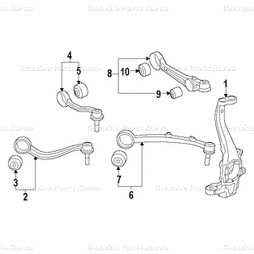 Genuine Arm Tension Assembly Front Right 545063T050 for Hyundai Equus Kia K900