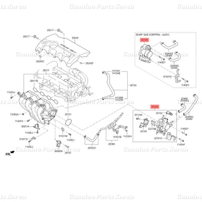 GenuineThrottle Body ASSY 351002B150 for Hyundai I30 Kia K2 Rio