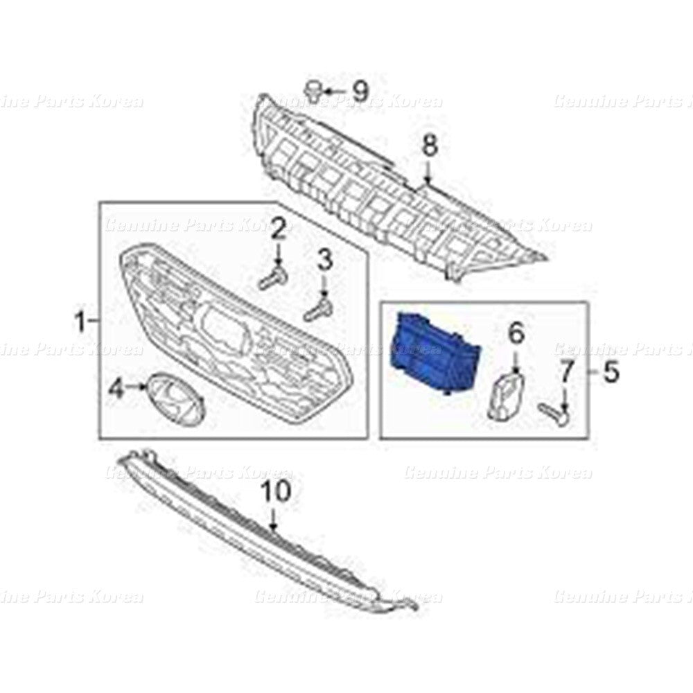 Genuine Upper Right Active Air Flap Shutter 86952G2500 for Hyundai Ioniq 20-22