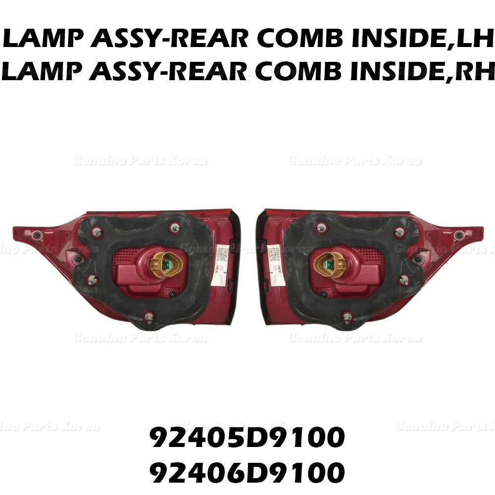 Genuine Rear Tail Light Lamp Set 92405D9100 92406D910 for Kia Sportage