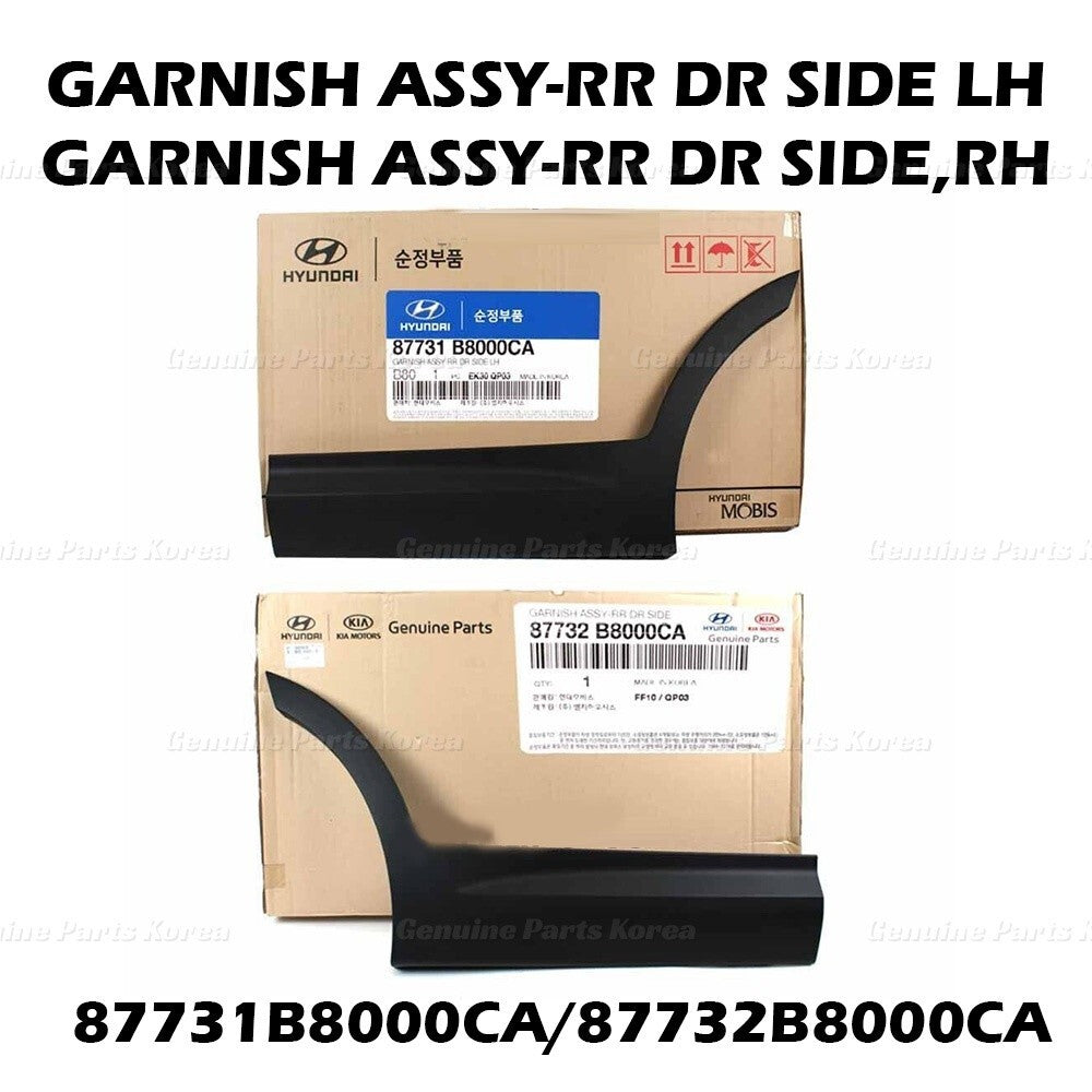 Genuine Rear Door Molding LH RH Set 87731B8000CA 87732B8000CA for Hyundai