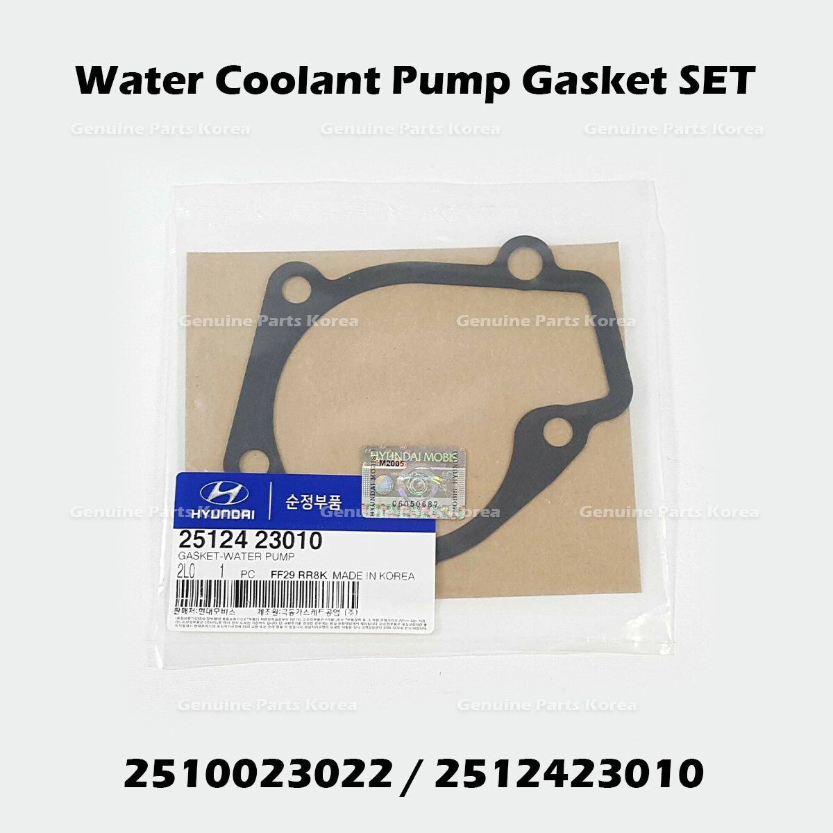 Genuine Water Coolant Pump Gasket SET 2510023022 2512423010 for Hyundai Kia