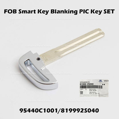 Genuine FOB Smart Key Blanking PIC Key SET 95440C1001 819992S040 for Hyundai