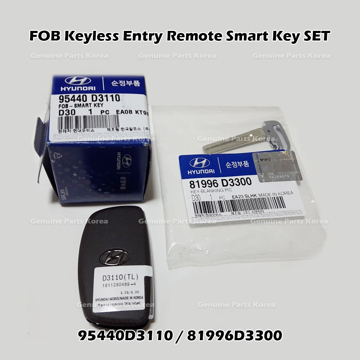 Genuine FOB Keyless Entry Remote Smart Key SET 95440D3110 81996D3300