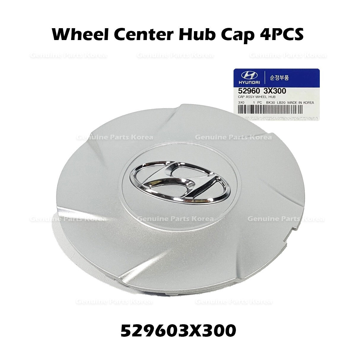 Genuine Wheel Center Hub Cap 529603X300 4PCS for Hyundai Elantra