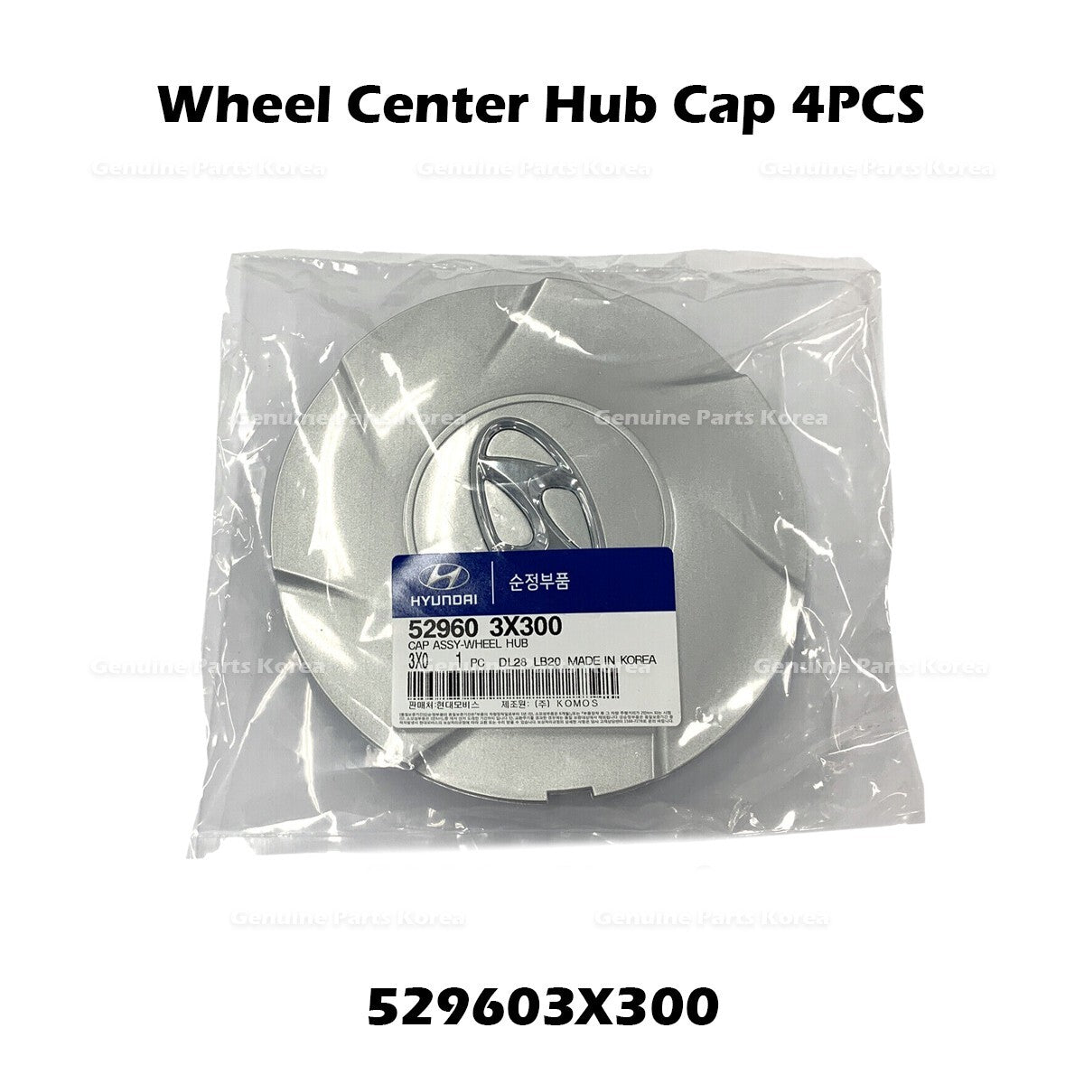 Genuine Wheel Center Hub Cap 529603X300 4PCS for Hyundai Elantra