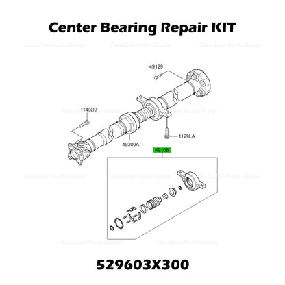 Genuine Center Bearing Repair KIT 495751U000 for Hyundai Santa Fe Kia Sorento