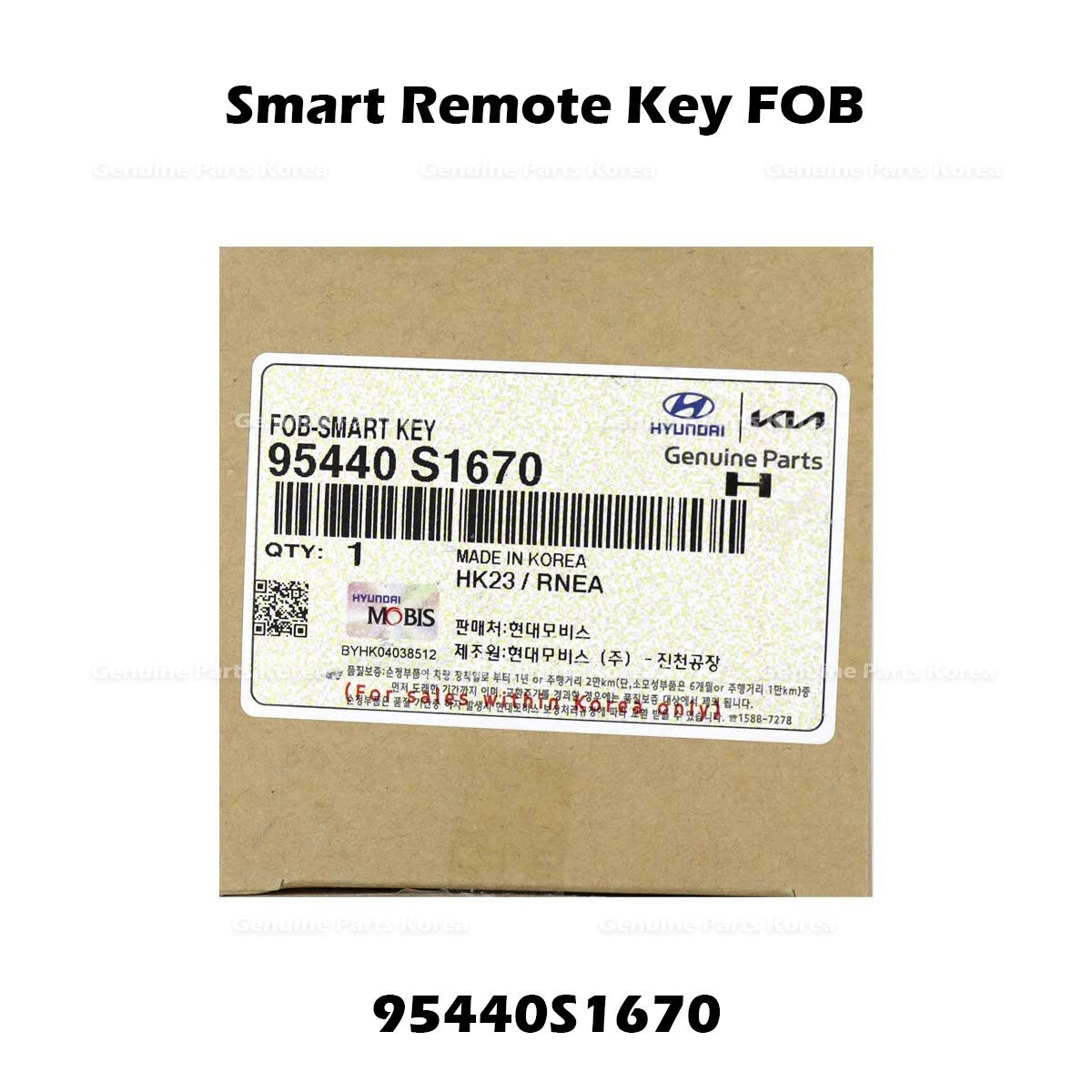 Genuine Smart Remote Key FOB 95440S1670 for Hyundai Santa Fe
