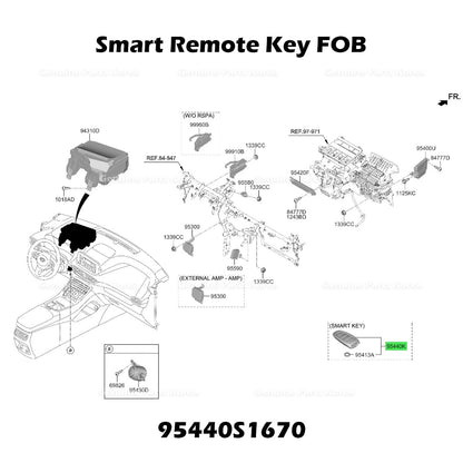 Genuine Smart Remote Key FOB 95440S1670 for Hyundai Santa Fe