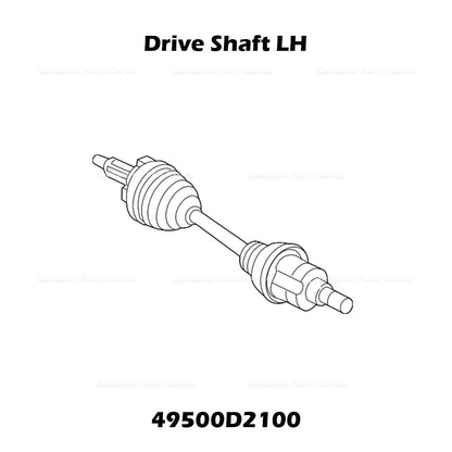 Genuine Drive Shaft LH 49500D2100 for Hyundai Genesis Kia K900