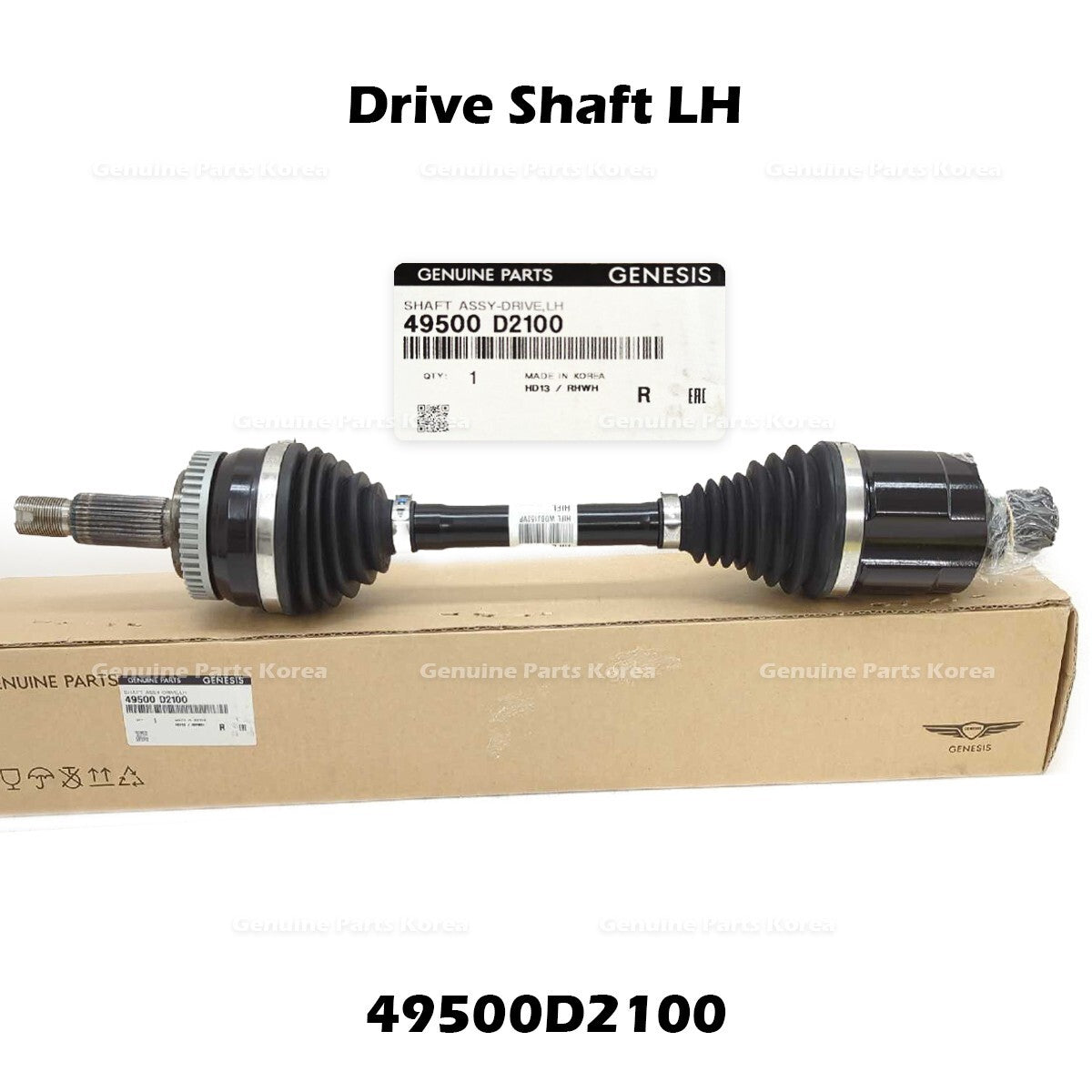Genuine Drive Shaft LH 49500D2100 for Hyundai Genesis Kia K900