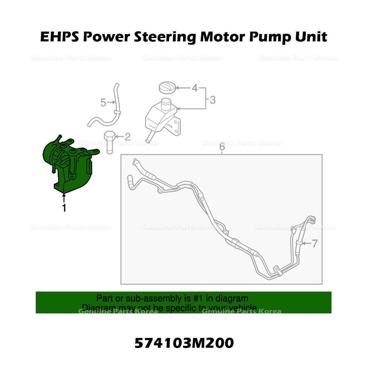 Genuine EHPS Power Steering Motor Pump Unit 574103M200 for Equus Genesis