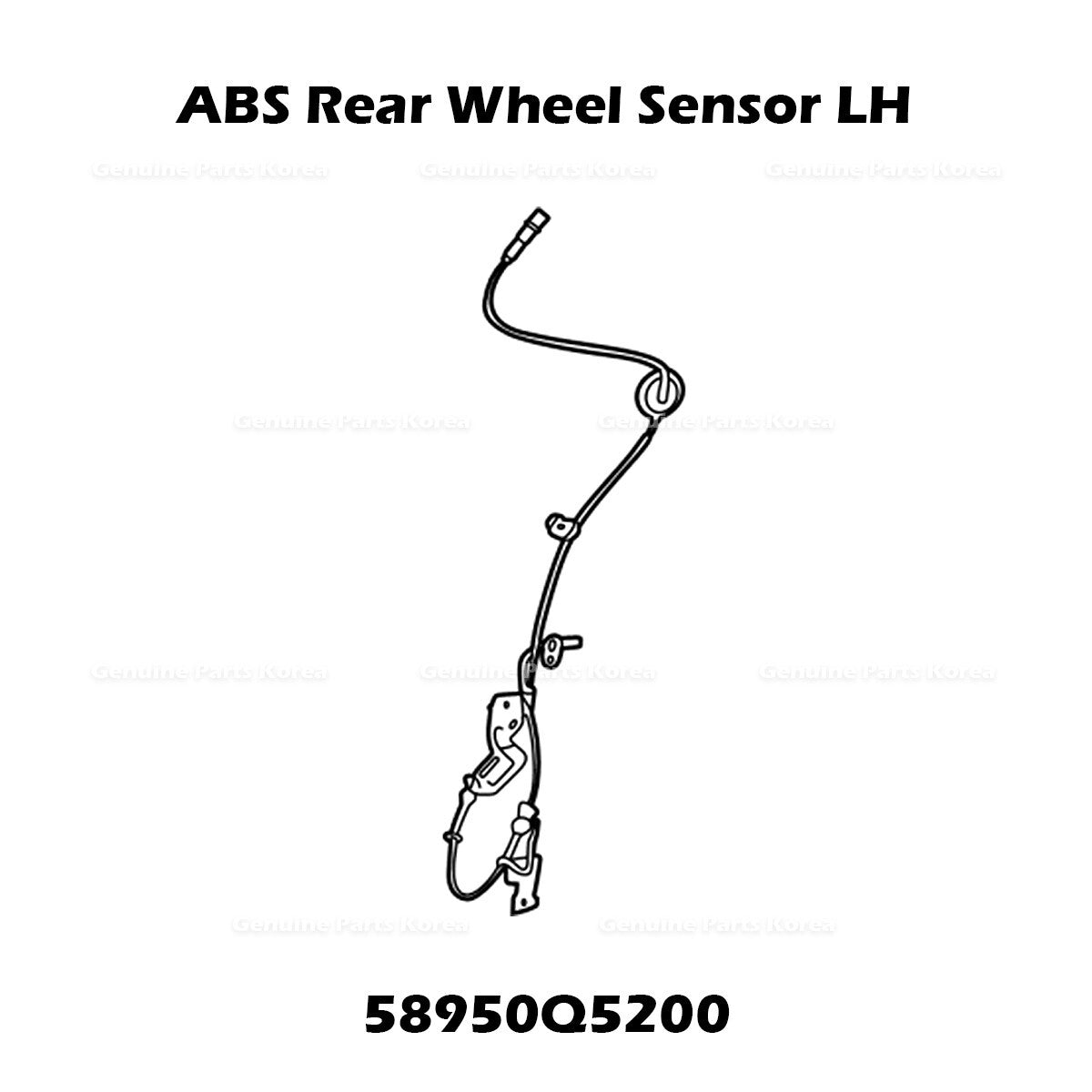 Genuine ABS Rear Wheel Sensor LH 58950Q5200 for Kia Seltos