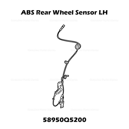 Genuine ABS Rear Wheel Sensor LH 58950Q5200 for Kia Seltos