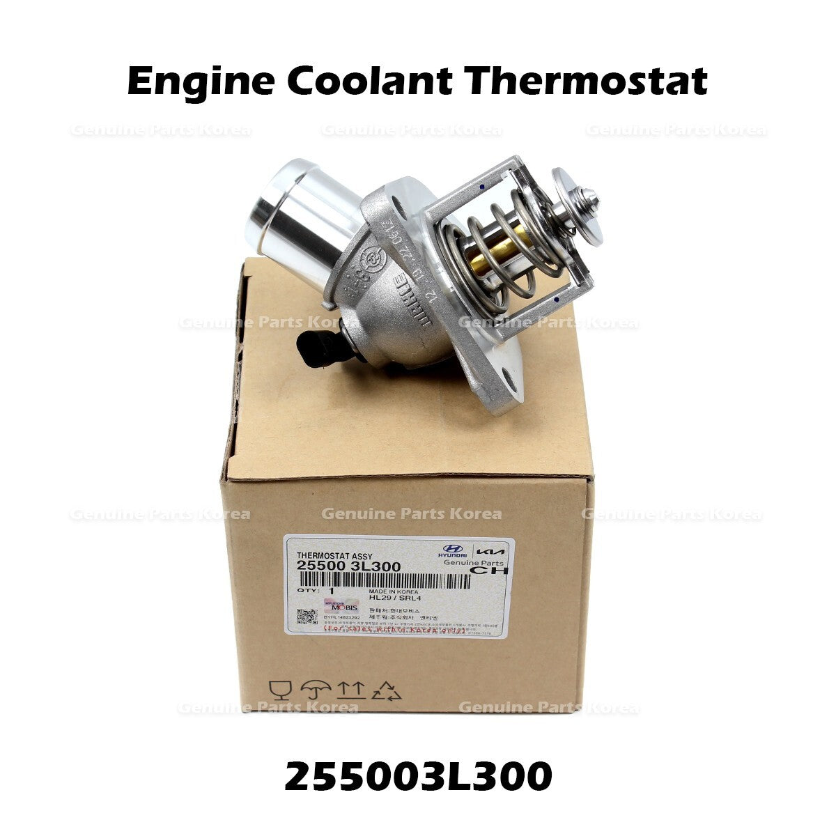 Genuine Engine Coolant Thermostat 255003L300 for Hyundai Palisade Kia Sorento