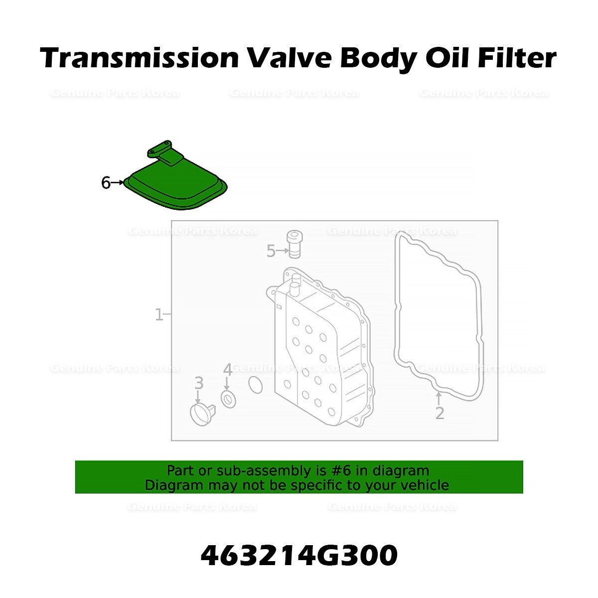 Genuine Transmission Valve Body Oil Filter 463214G300 for Hyundai Kia