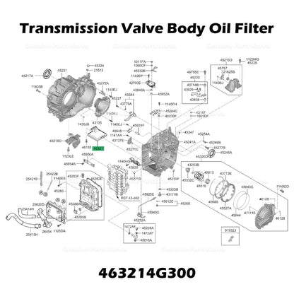 Genuine Transmission Valve Body Oil Filter 463214G300 for Hyundai Kia