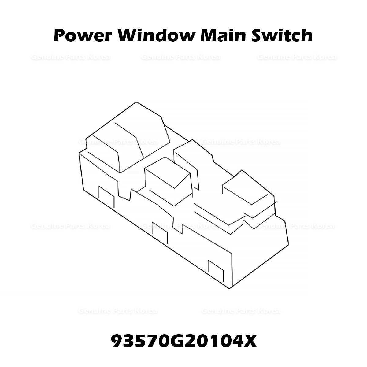 Genuine Power Window Main Switch 93570G20104X for Hyundai Ioniq