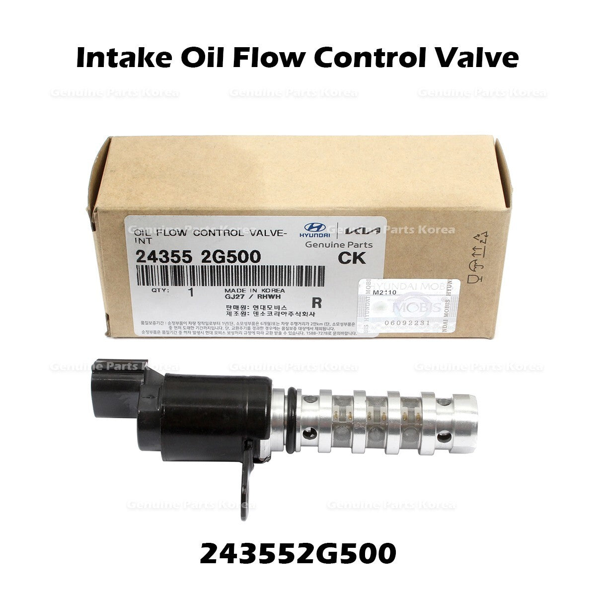 Genuine Intake Oil Flow Control Valve 243552G500 for Hyundai Kia
