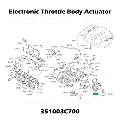 Genuine Electronic Throttle Body Actuator 351003C700 for Hyundai Kia