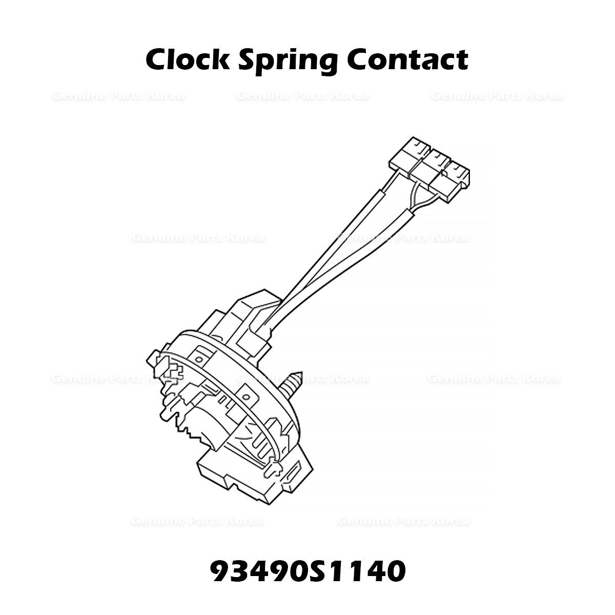 Genuine Clock Spring Contact 93490S1140 for Hyundai Kona Venue Kia Telluride