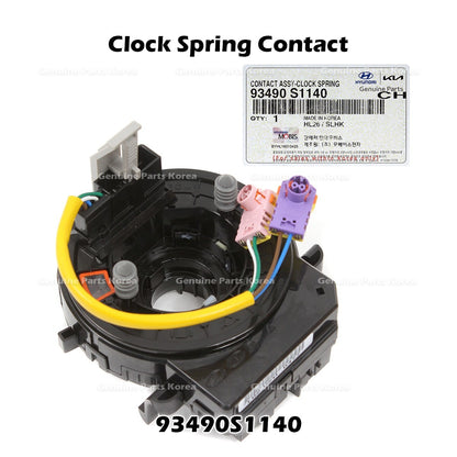 Genuine Clock Spring Contact 93490S1140 for Hyundai Kona Venue Kia Telluride