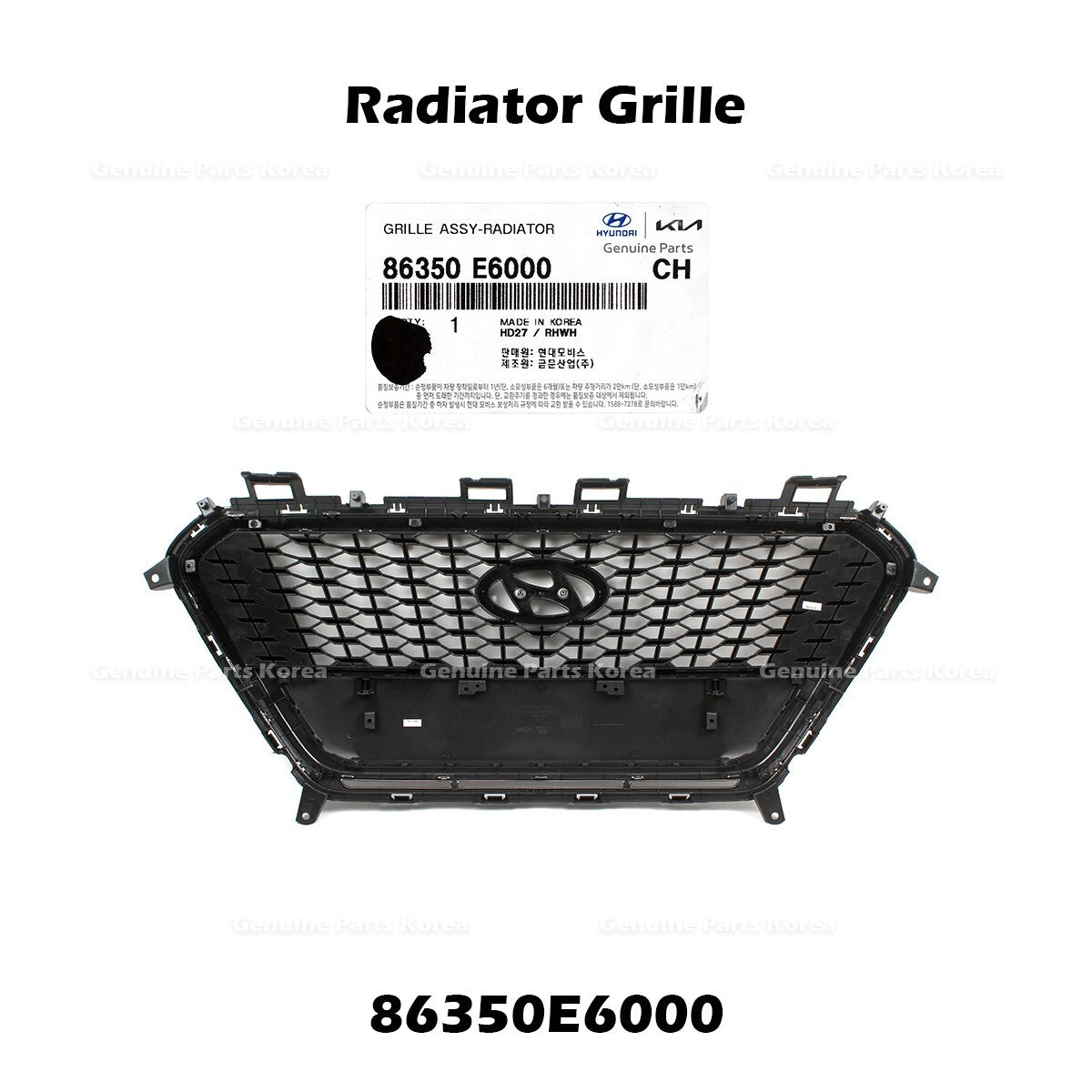 GenuineRadiator Grille 86350E6000 for Hyundai Sonata