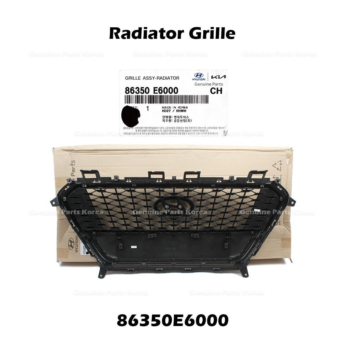 GenuineRadiator Grille 86350E6000 for Hyundai Sonata