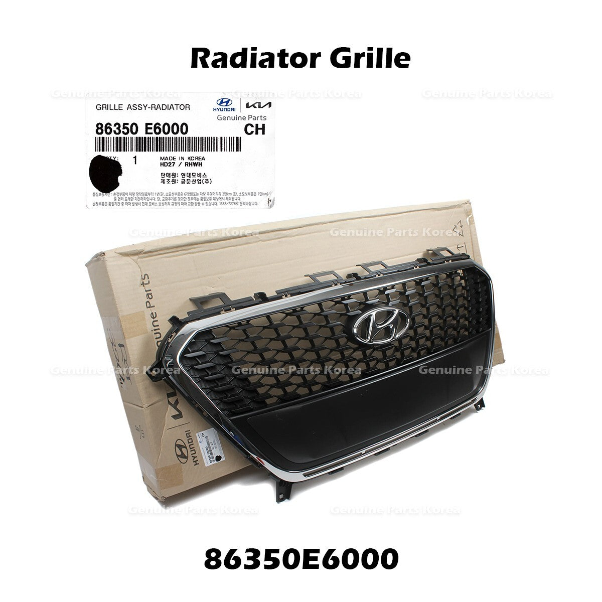 GenuineRadiator Grille 86350E6000 for Hyundai Sonata