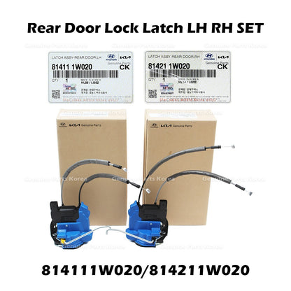 Genuine Rear Door Lock Latch LH RH SET 814111W020 814211W020 for Kia Rio