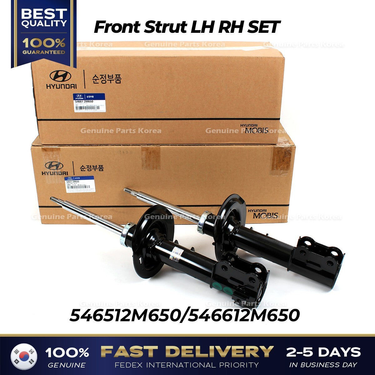 Genuine Front Strut LH RH SET 546512M650 546612M650 for Hyundai Genesis