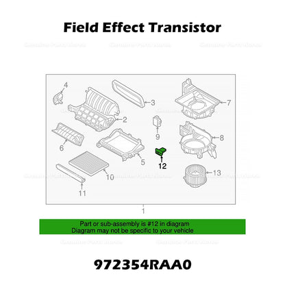 Genuine Field Effect Transistor 972354RAA0 for Hyundai Santa Fe Kia Optima