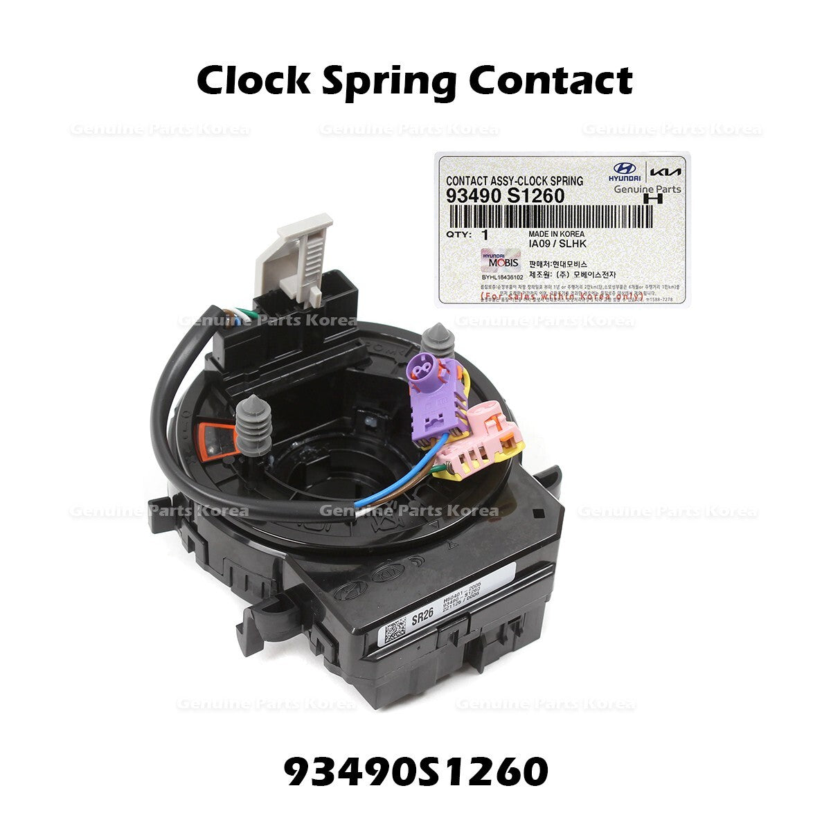 Genuine Clock Spring Contact 93490S1260 for Hyundai Palisade Santa Fe