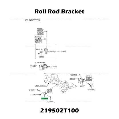 Genuine Roll Rod Bracket 219502T100 for Hyundai Sonata Kia Optima