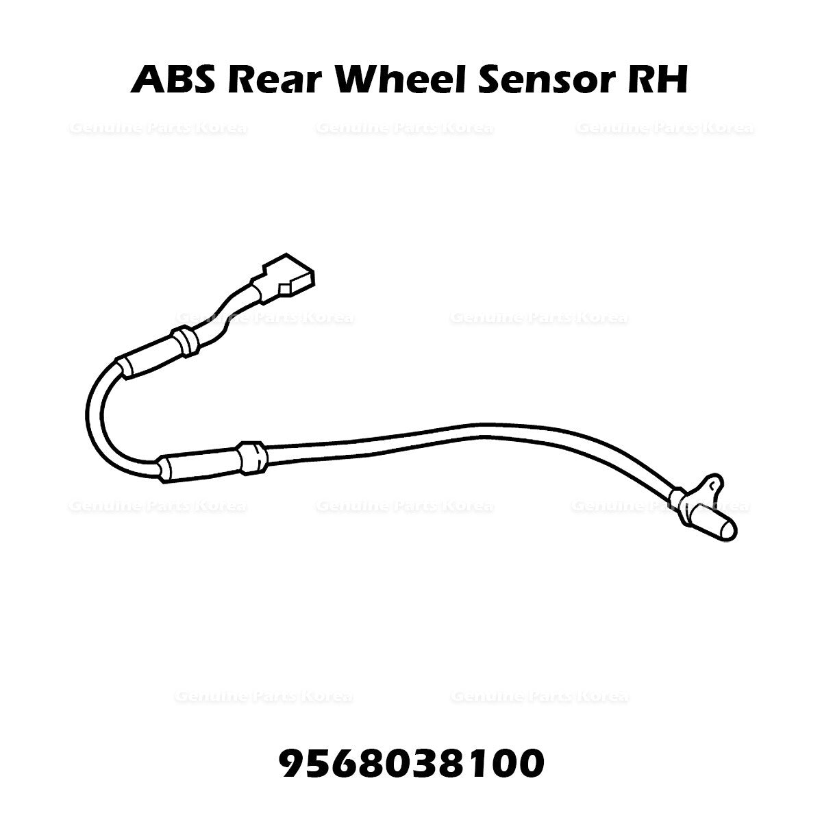 Genuine ABS Rear Wheel Sensor RH 9568038100 for Hyundai Sonata