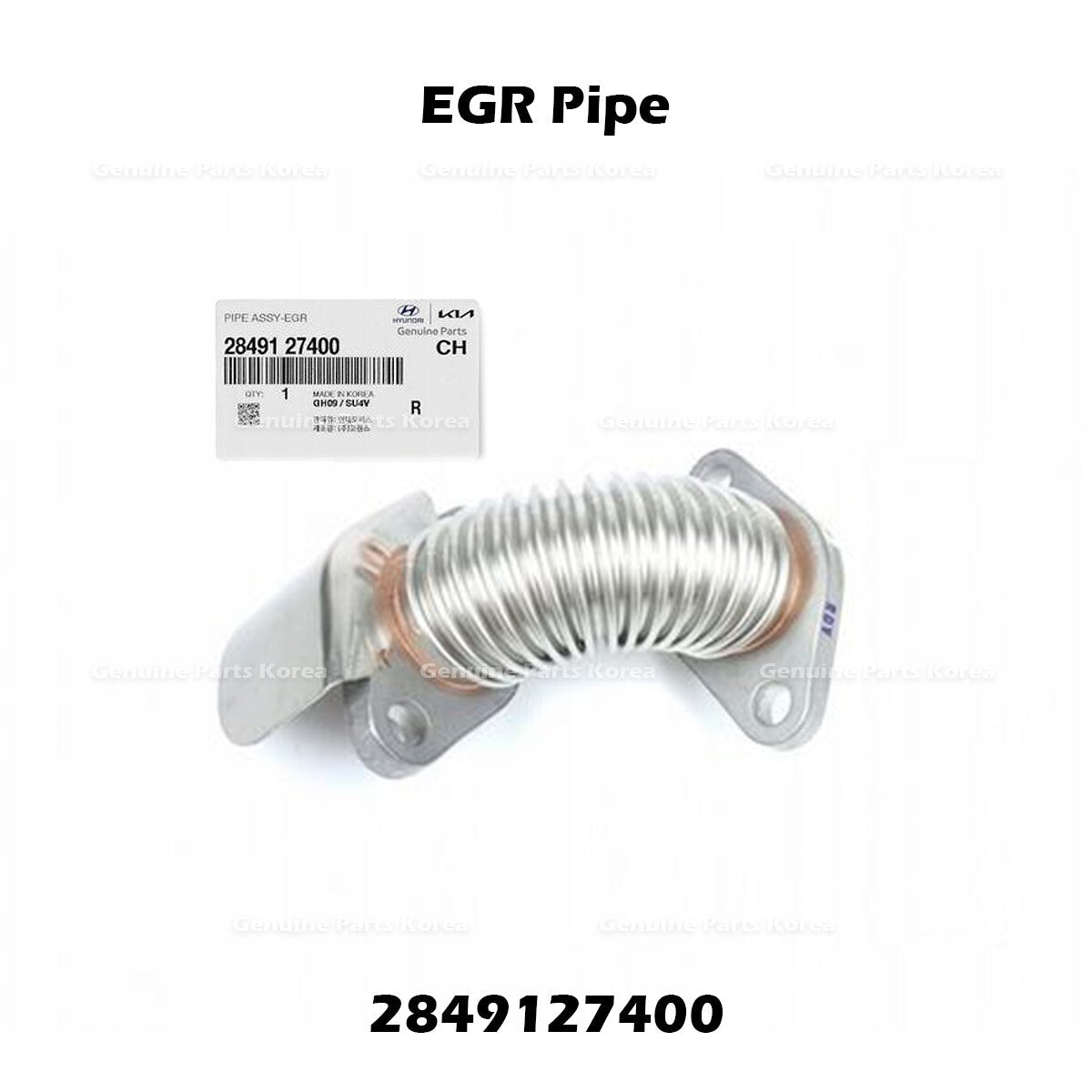 Genuine EGR Pipe 2849127400 for Hyundai Santa Fe Tuscon Kia Sportage