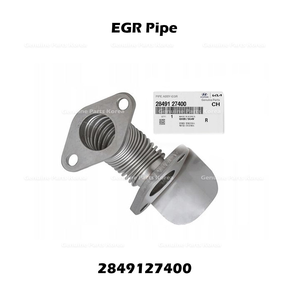 Genuine EGR Pipe 2849127400 for Hyundai Santa Fe Tuscon Kia Sportage