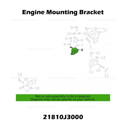 Genuine Engine Mounting Bracket 21810J3000 for Hyundai Elantra Veloster