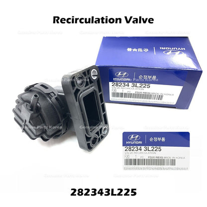 Genuine Recirculation Valve 282343L225 for Hyundai Elantra Kona Kia Forte Soul