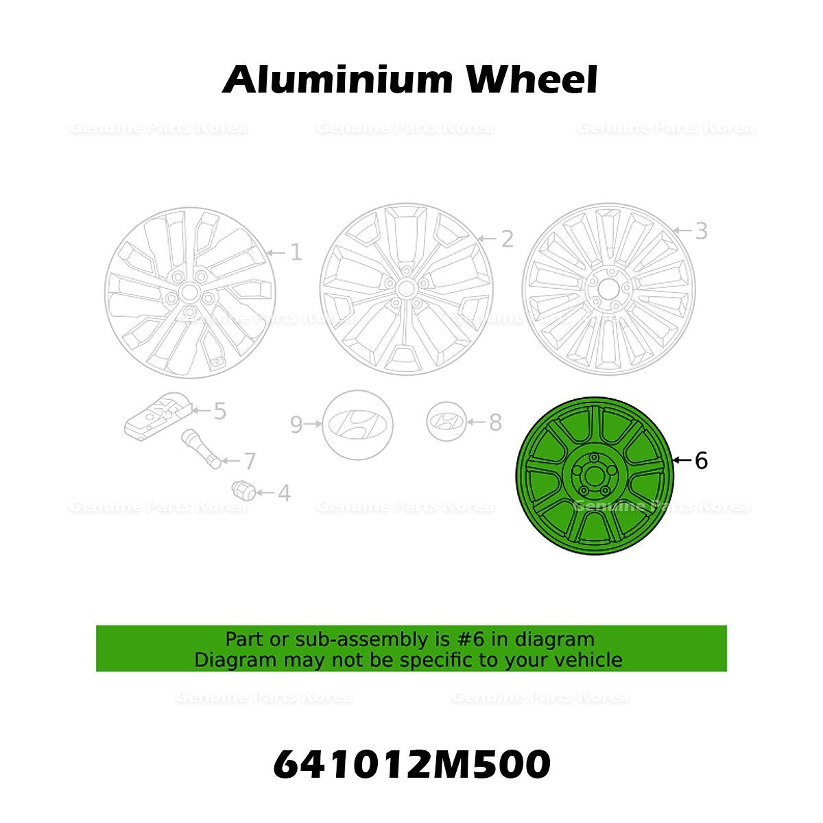 Genuine Aluminium Wheel 52910S8820 for Hyundai Palisade Calligraphy