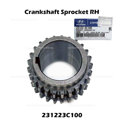 Genuine Crankshaft Sprocket RH 231223C100 for Hyundai Santa Fe Kia Sorento