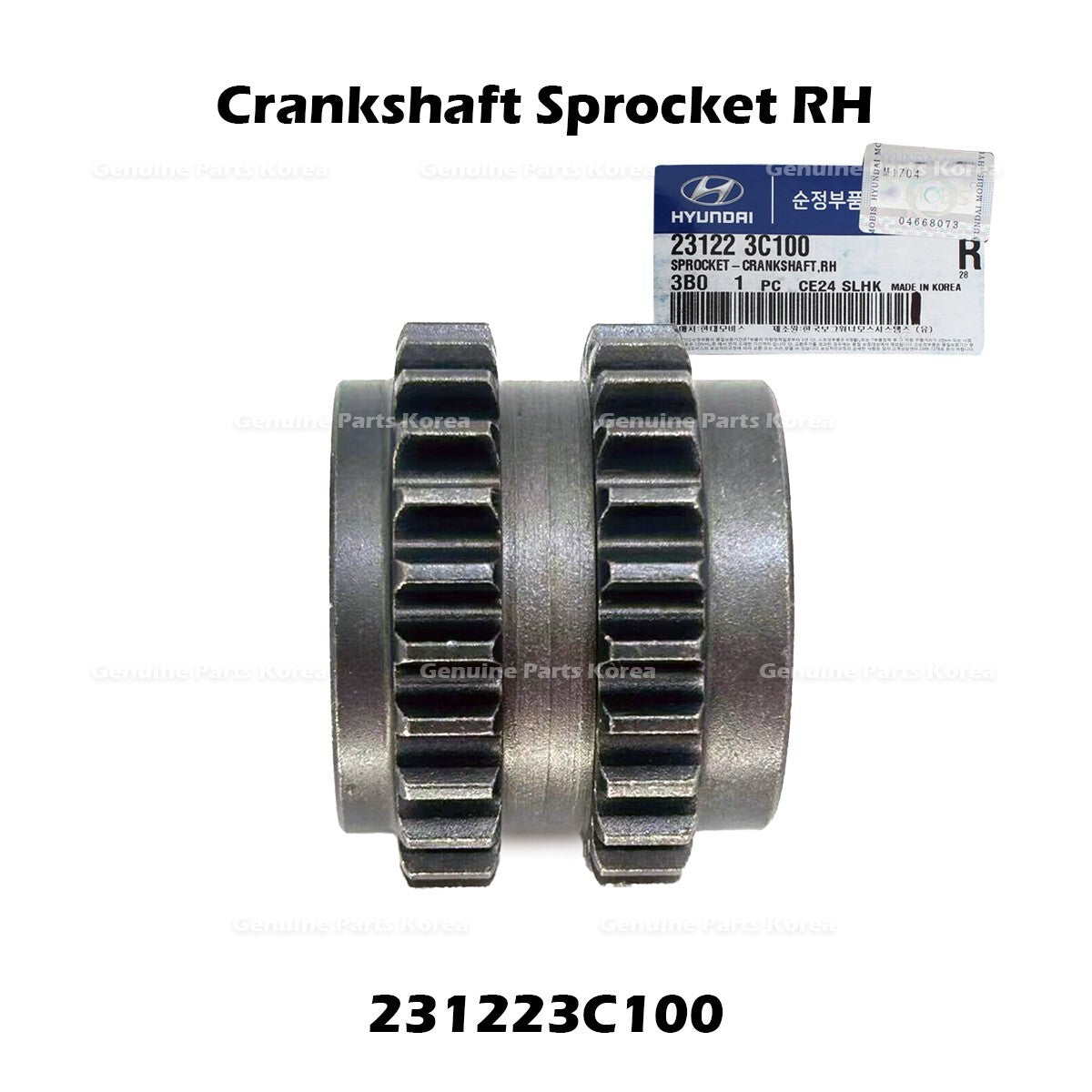 Genuine Crankshaft Sprocket RH 231223C100 for Hyundai Santa Fe Kia Sorento
