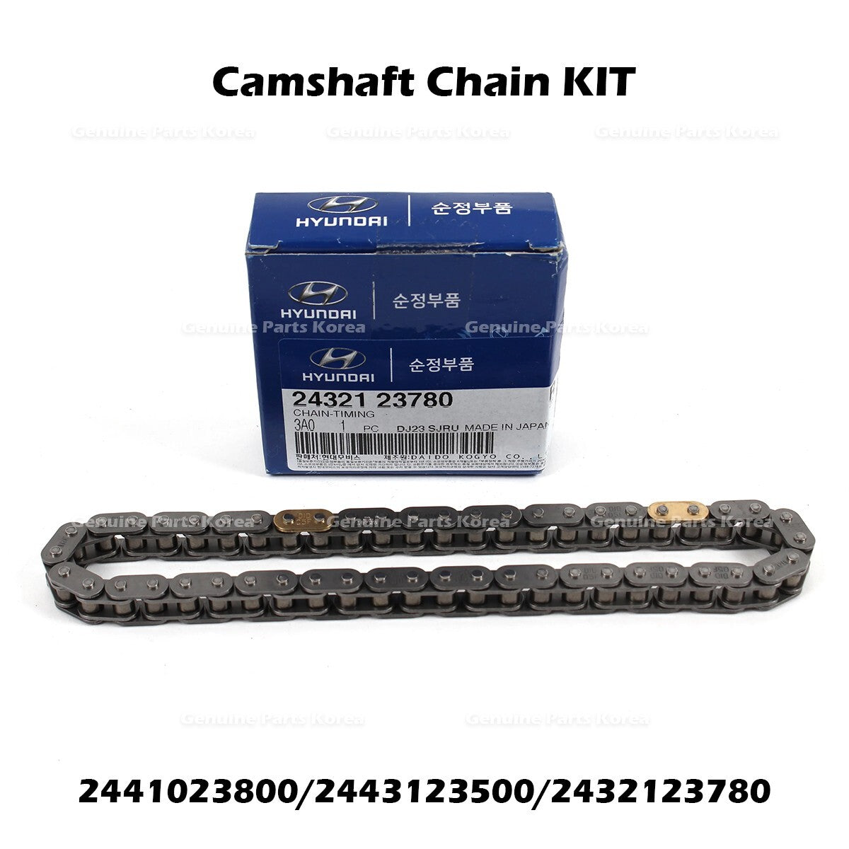 Genuine Camshaft Chain KIT 2441023800 2443123500 2432123780 for Hyundai Kia